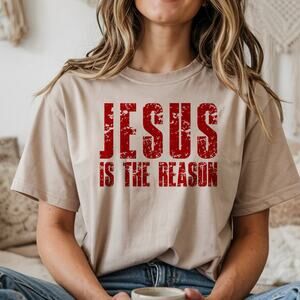 Women Christian Shirt Jesus is the Reason Faith Tshirt Graphic Tee Unisex Gift